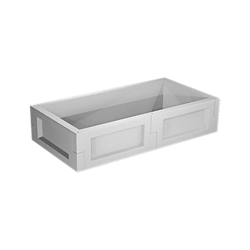Высокая теплая грядка GKS садовый ящик для растений GKS 1х2х1 60х115х25 см серый бетон