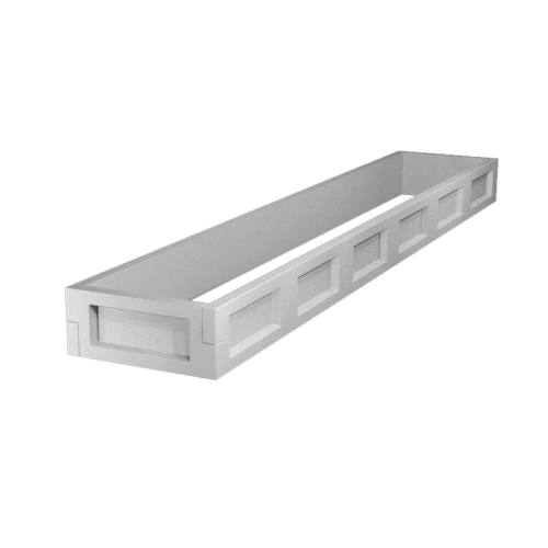 Высокая теплая  GKS грядка для клубники Садовый Конструктор GKS 1х6х1 60х335х25 см полимербетон