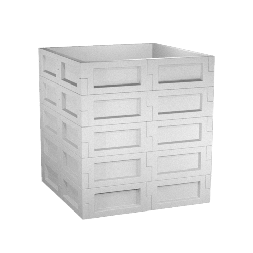 Клумба GKS теплая высокая грядка компостер садовый GKS 2х2х5 115х115х125 см бетон серый