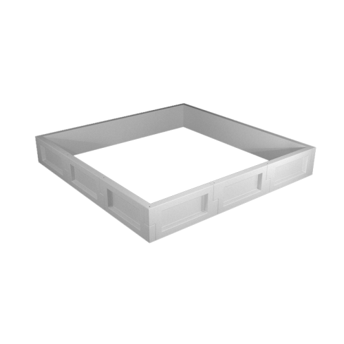 Клумба GKS садовое ограждение цветник теплая грядка GKS 3х3х1 170х170х25 см серый