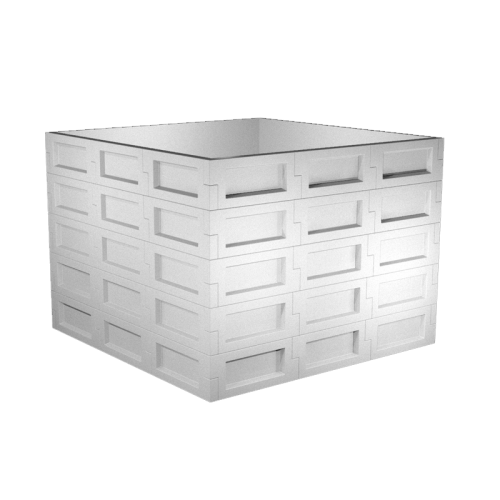 Клумба высокая GKS компостер садовый высокий цветник GKS 3х3х5 170х170х125 см серый